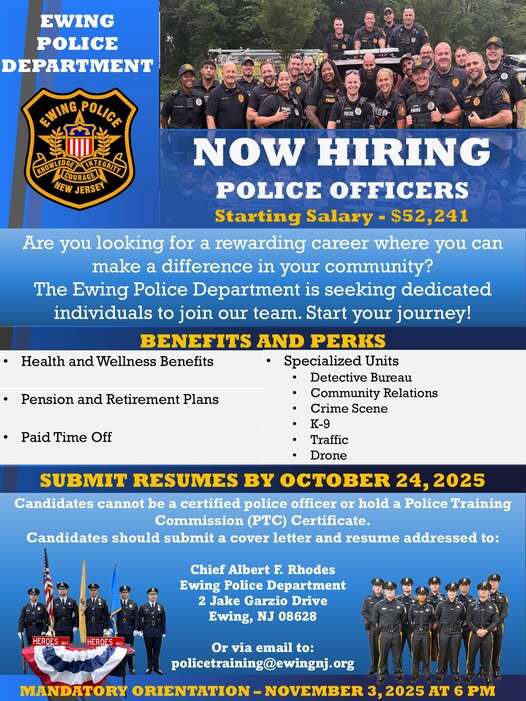 ewing pd hiring