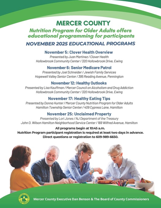 Nov. programs for seniors