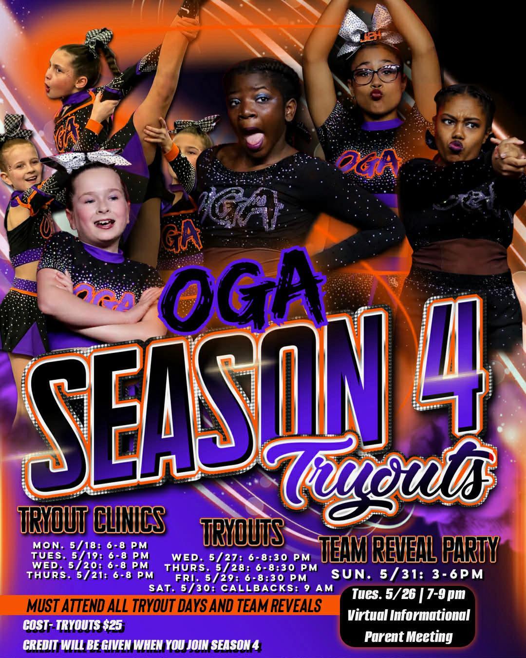 OGA cheer tryouts