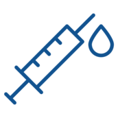 Syringe with drip coming from needle