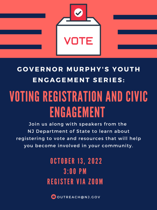 Governor Murphy's Youth Engagement Series: Voting Registration & Civic ...