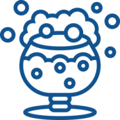 Glass of ale with bubbles