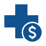 Healthcare symbol dollar sign icon