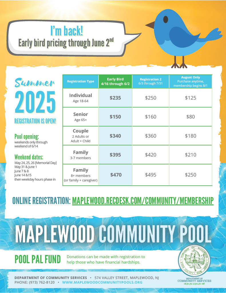 Early bird pool flyer