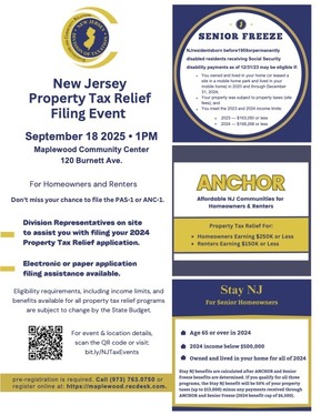NJ PROP TAX RELIEF EVENT