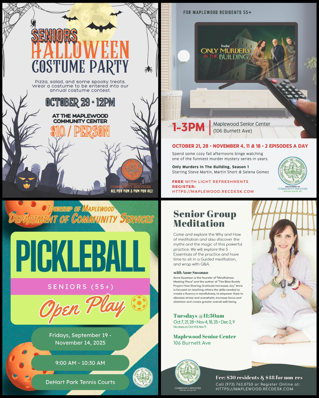 senior fall programming flyer