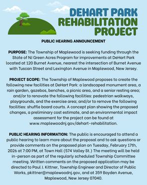 dehart park green acres notice
