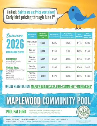 pool membership flyer