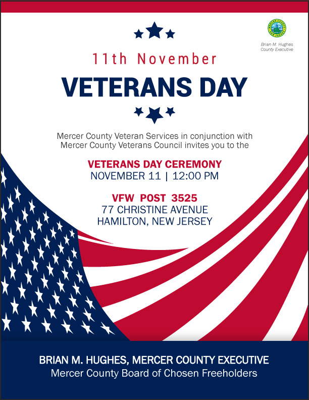 Join County Executive Hughes in Thanking Our Veterans Nov. 11