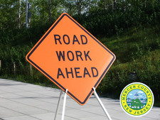 Road work sign
