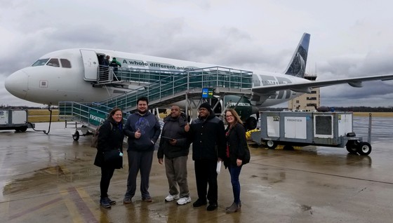 Ewing High School Students at Trenton-Mercer Airport