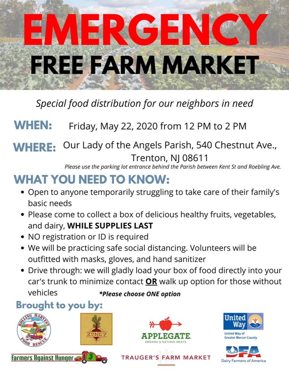 Emergency free farm market
