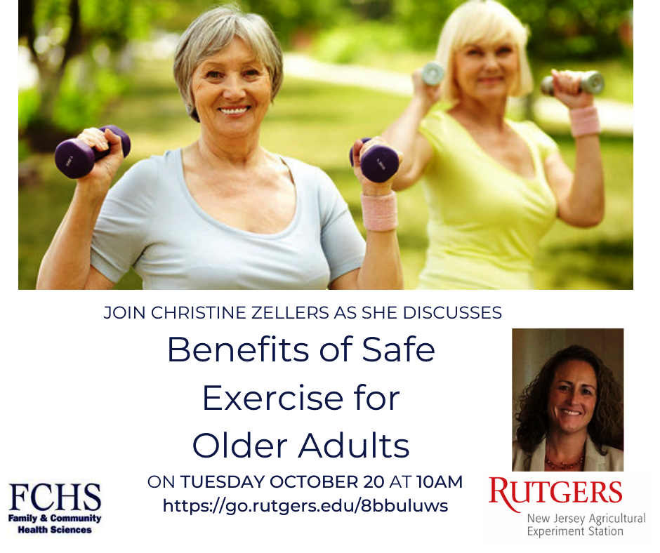Benefits of Safe Exercise for Older Adults' -- Oct. 20 webinar