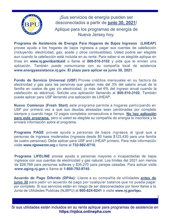 Spanish - BPU EA Flyer