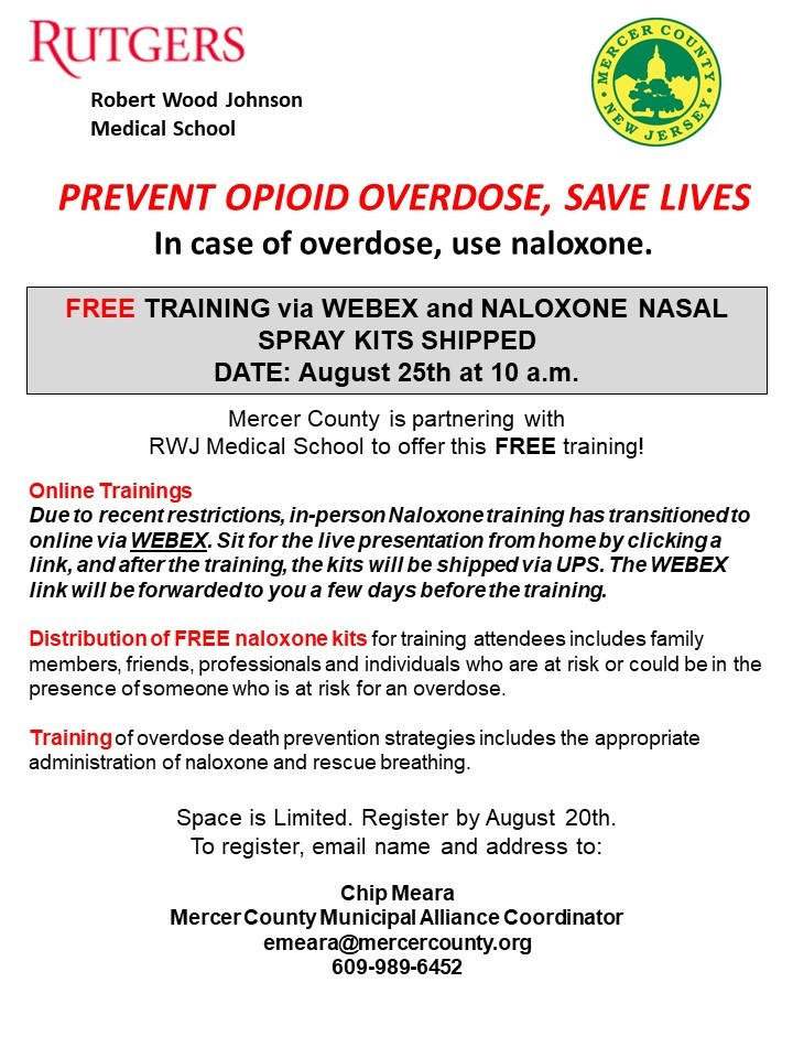 Aug 25th Naloxone Training