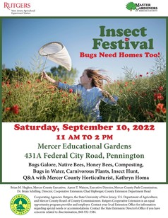 Master gardeners flyer insect festival 2022