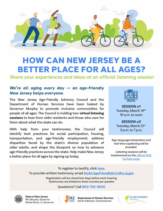 NJ Age-Friendly Listening Session