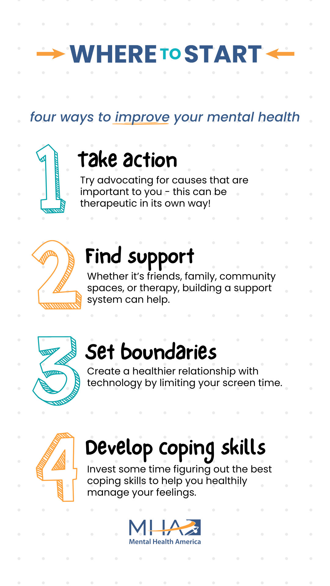Four ways to improve mental health