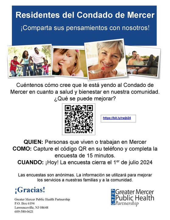 Health and wellness survey flyer - Spanish