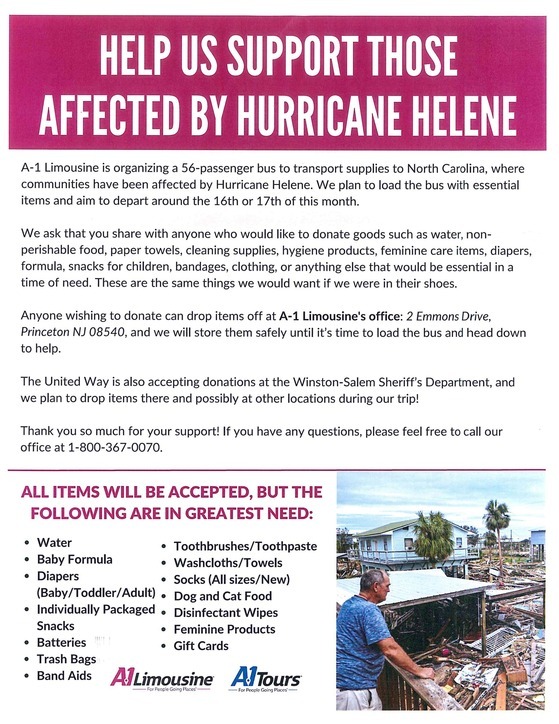 Donation Drive for Communities Impacted by Hurricane Helene