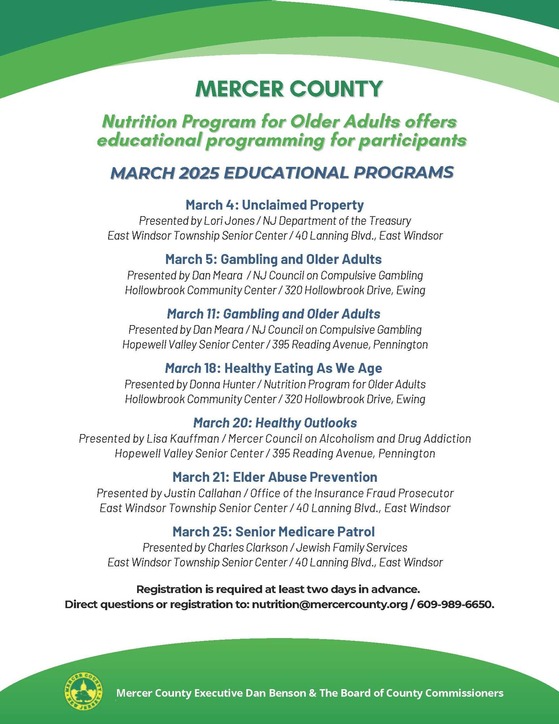 March 2025 Nutrition Program