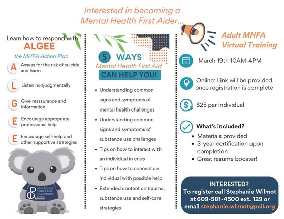 Mental Health First Aid March 19 2025