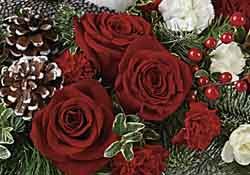 Floral arrangement for the winter holidays