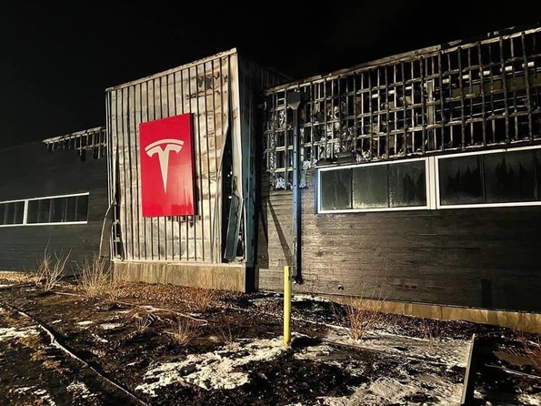 burnt out tesla