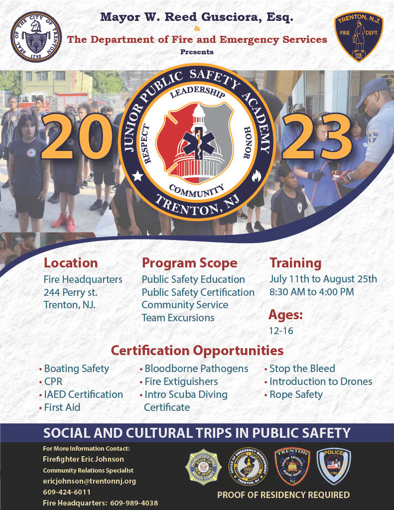 Junior Public Safety Academy Flier