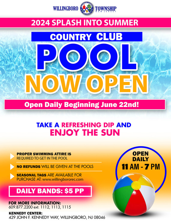 Pool Opening Daily
