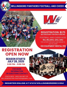 Willingboro Cheerleading and Football Registration