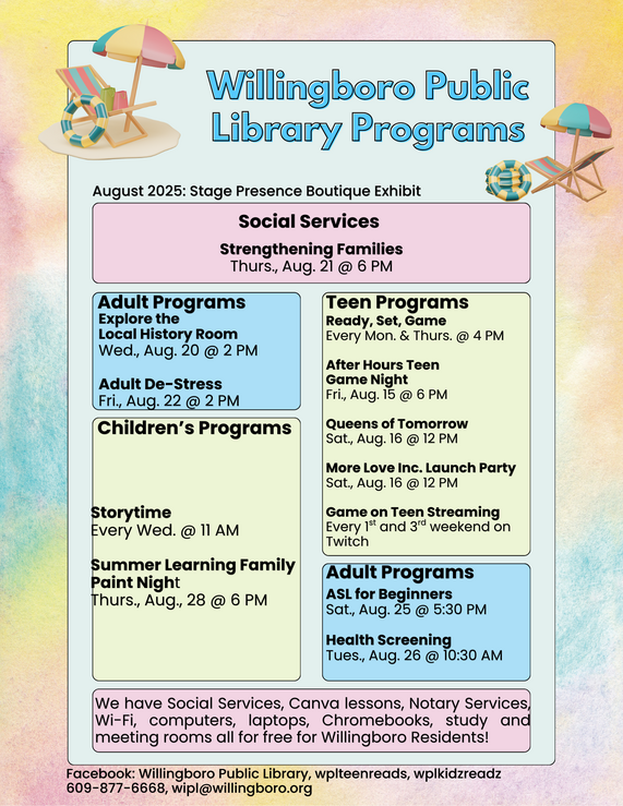 Willingboro Public Library 8/20