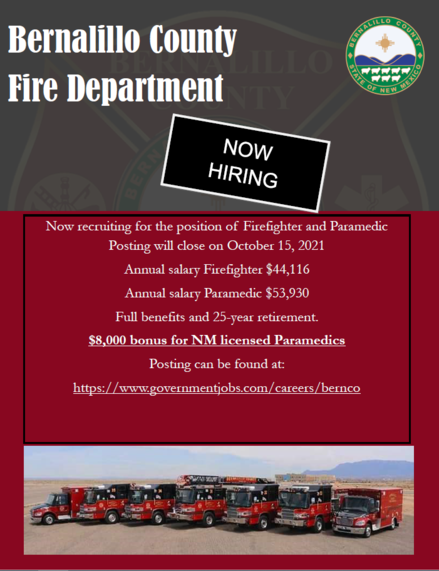 BCFD Recruitment 2021