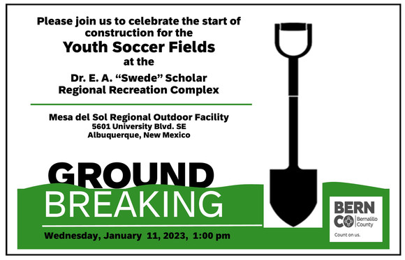 Mesa del Sol Regional Outdoor Facility Youth Soccer Fields Groundbreaking flyer