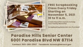 Scrap booking class flyer