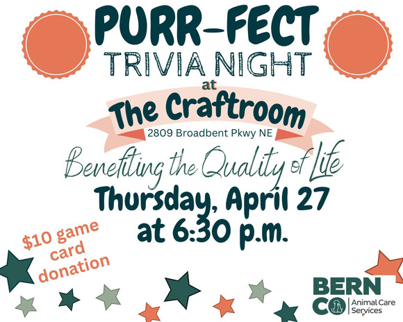 Purr-fect Trivia Night graphic