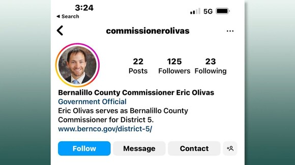 Commissioner Olivas Instagram graphic