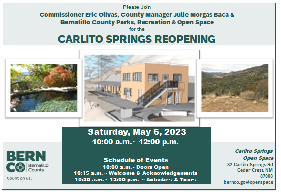 Carlito Springs Reopening graphic