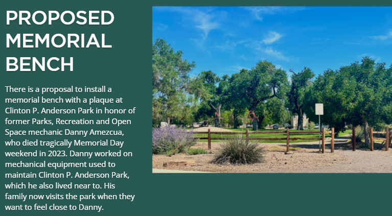 Memorial Bench