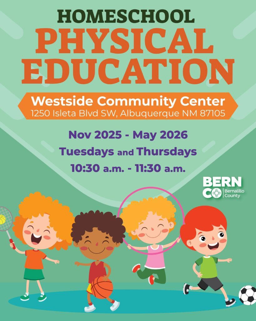 https://www.bernco.gov/blog/event/homeschool-physical-education-at-westside-community-center/?instance_id=20666