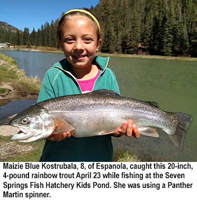 New Mexico fishing and stocking report for April 25
