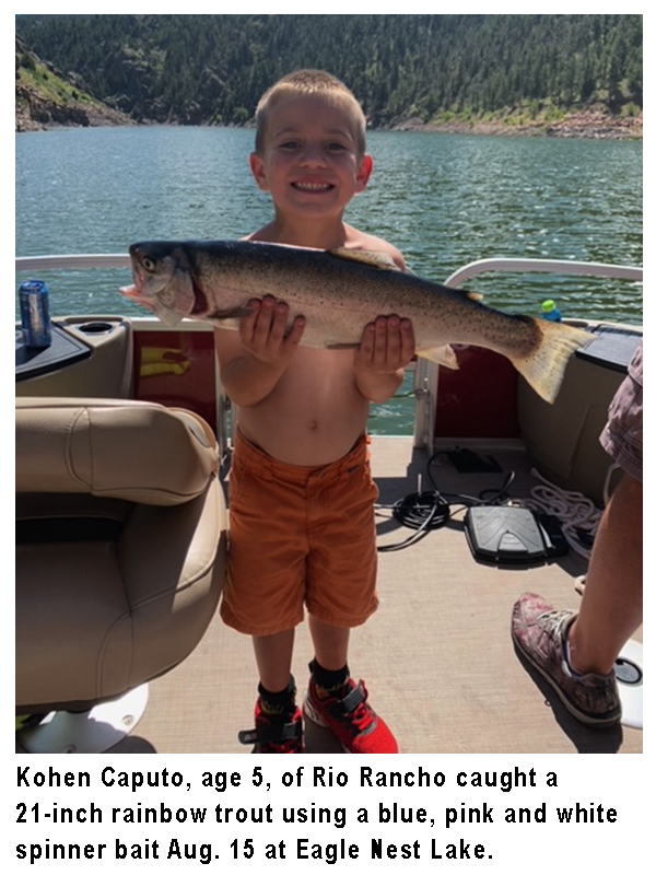 New Mexico fishing and stocking reports for August 24