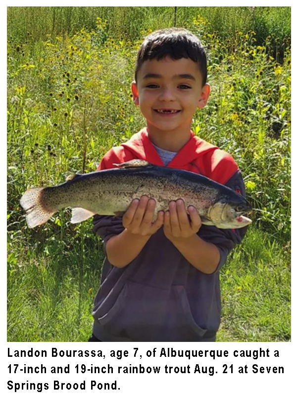 New Mexico fishing and stocking reports for August 31