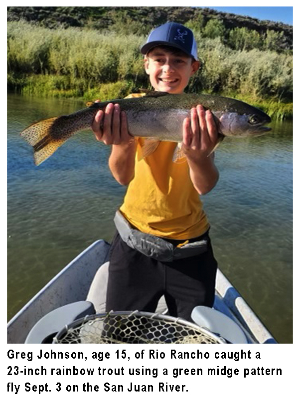 New Mexico fishing and stocking reports for Sept. 6