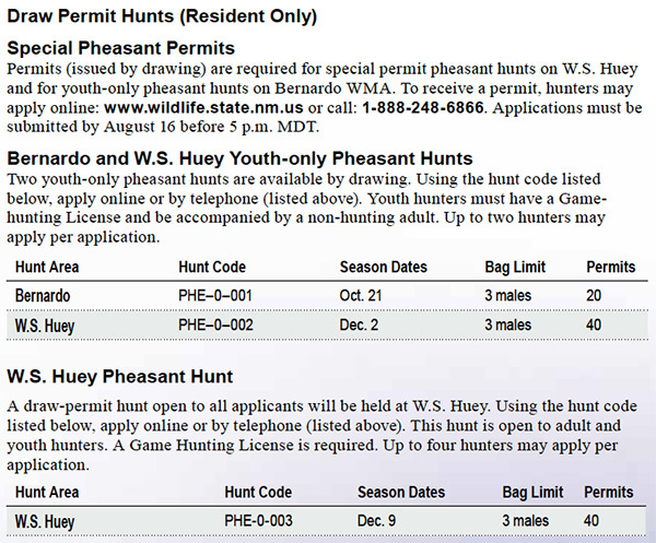 Pheasant Hunts 2023-24