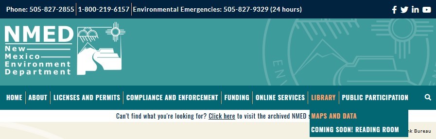 Website top menu GoNM