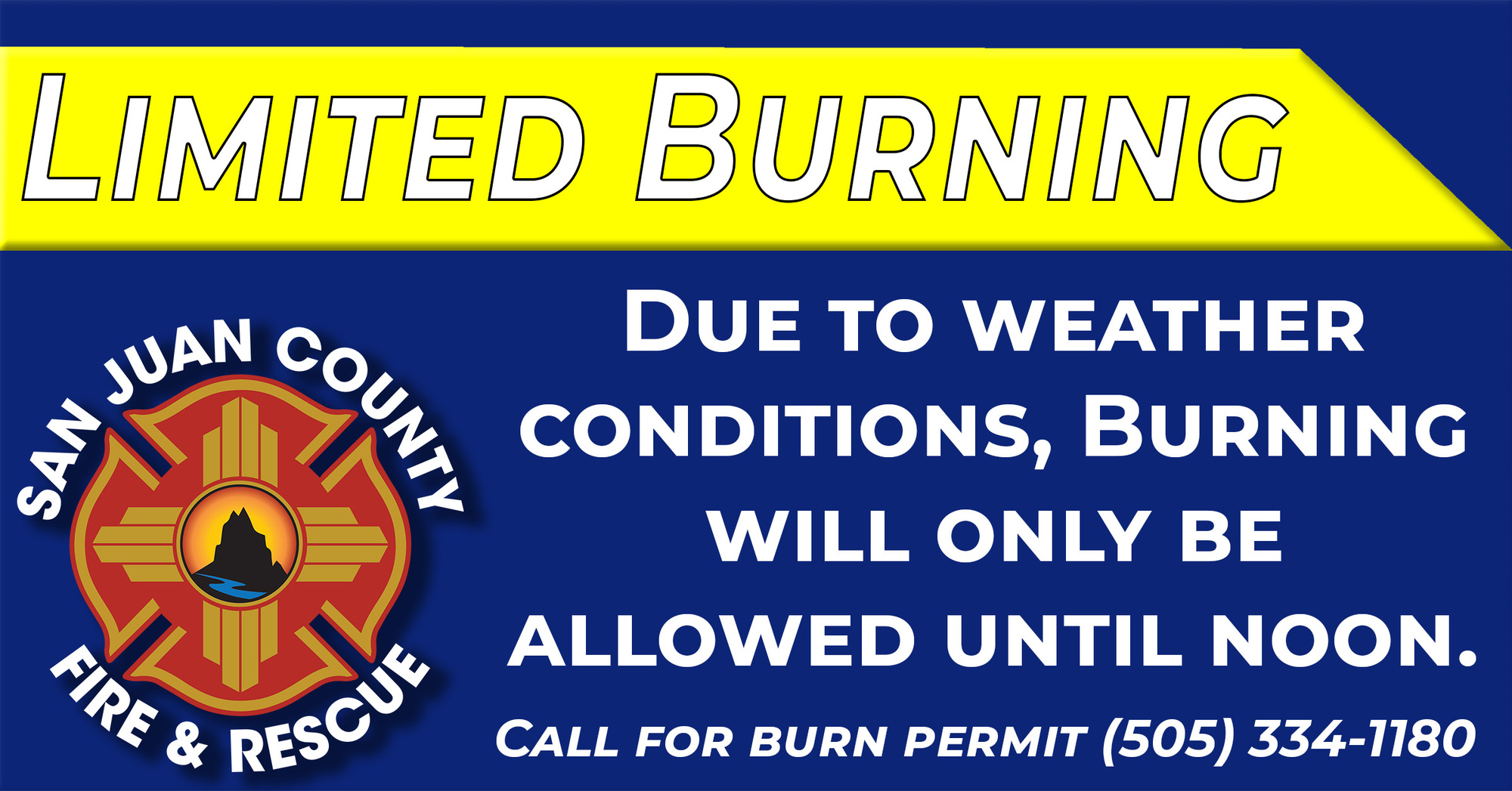 SJCFR: Burn permits will be issued until noon today