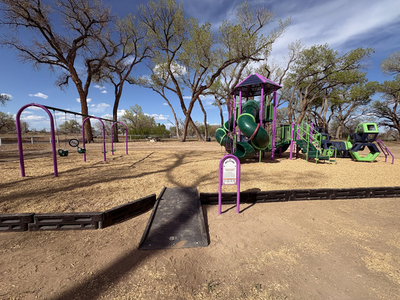 Playground equipment at Lions Park in Kirtland