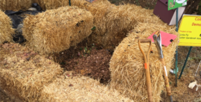 Straw bale compost system