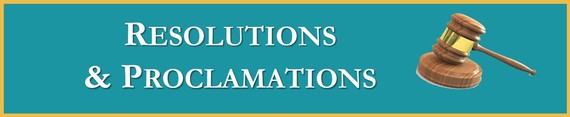 Resolutions and Proclamations Banner